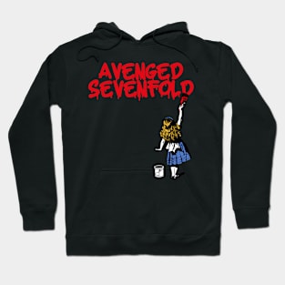 avenged ll girls with red paint Hoodie